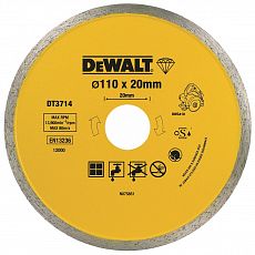 Диск алмазный сплошной DeWalt DT 3714 110х20х1.6мм для DWC410 плитка/мокр,сух рез_Z