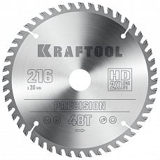 Пильный диск KRAFTOOL Precision по дереву 216 х 30 мм, 48Т (1/1) 36952-216-30_Z